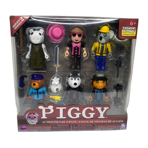 Toys Piggy Action Figure 6 Pack Series 2 Exclusive Minitoon Figure